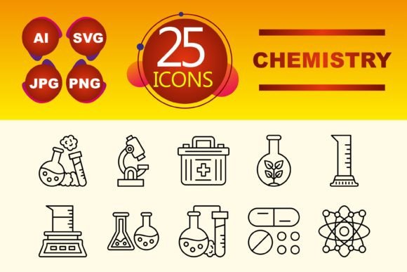 Chemistry Symbols as a Digital Design Element