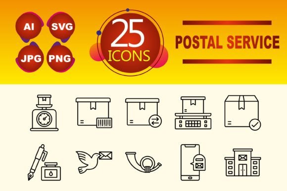 Essential Postal Service Icons for Modern Digital Communication
