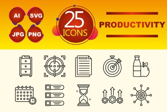 The Utility and Application of Productivity Line Icons