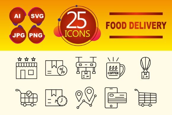 The Visual Language of Modern Commerce: Food Delivery Icons in Digital Design