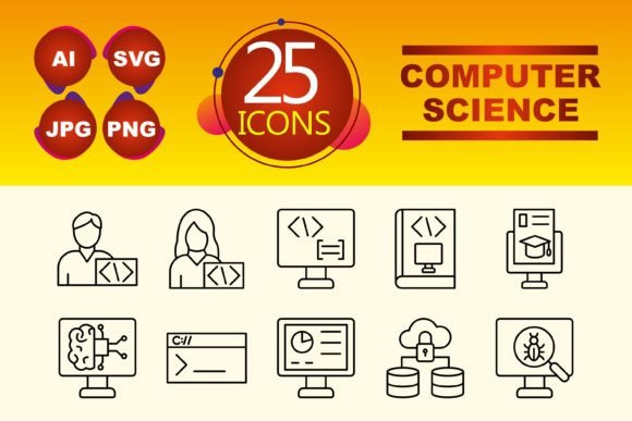 Visualizing Modern Technology with Computer Science Icons