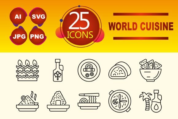 World Cuisine Icons: A Visual Toolkit for Global Projects